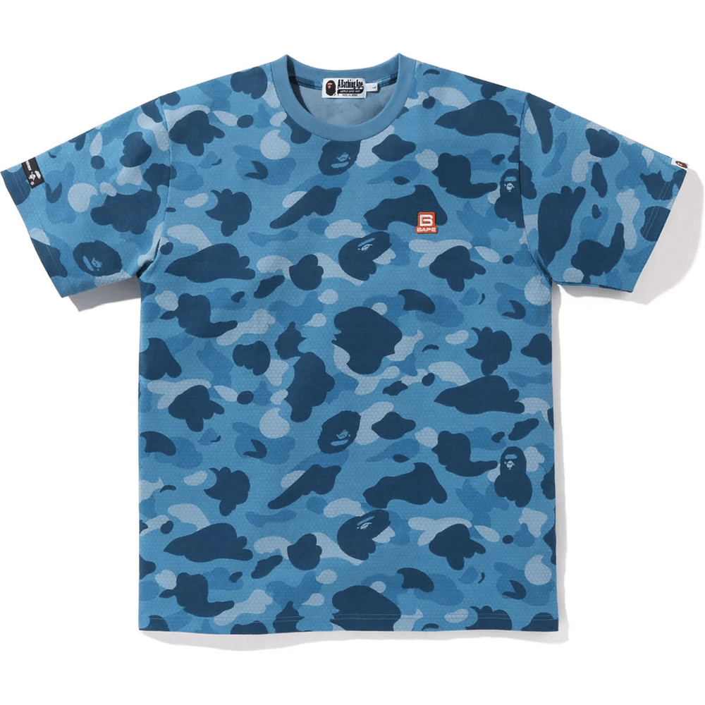 Bape Honeycomb Camo T-shirt Heren Blauw