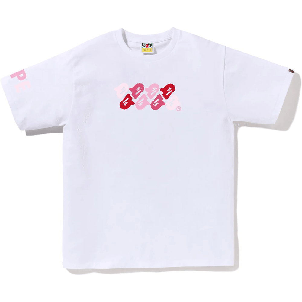 Bape Abc Camo Majica Za Moške, Bela X Roza