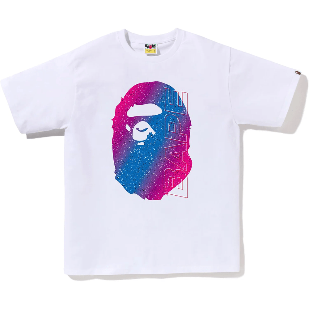 Bape Pánske Tričko Electro Neon Ape Head Biele