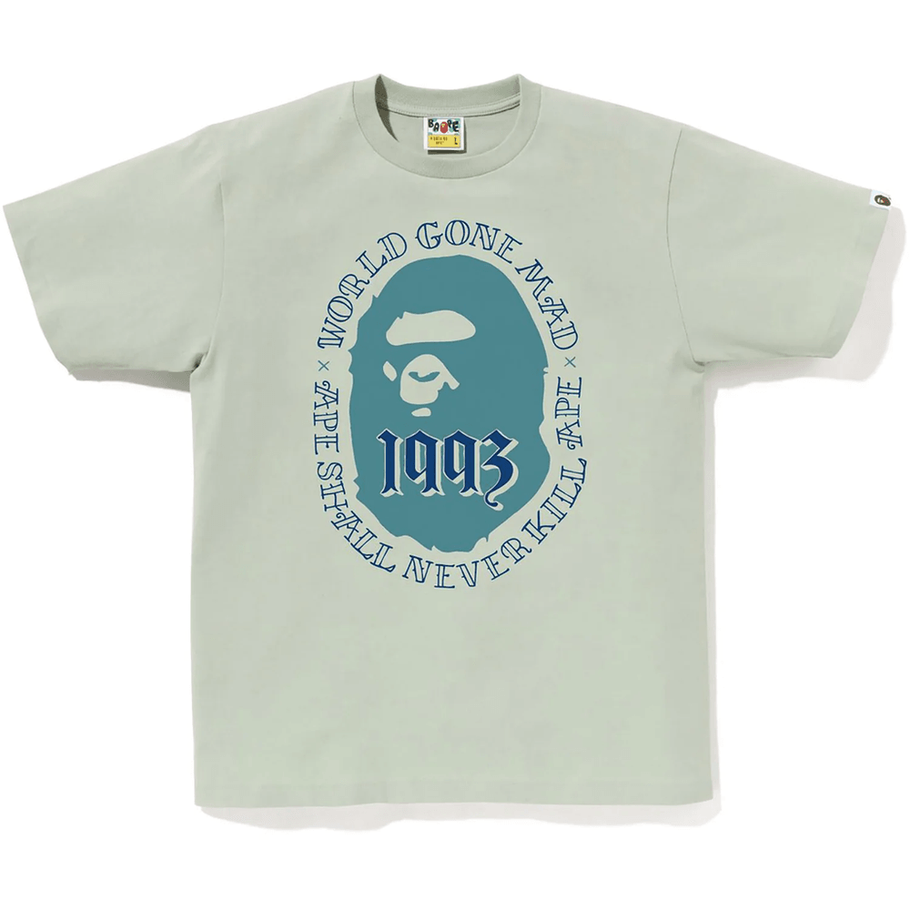 Bape Herren Baumwoll Ape Head 1993 T-Shirt Grün