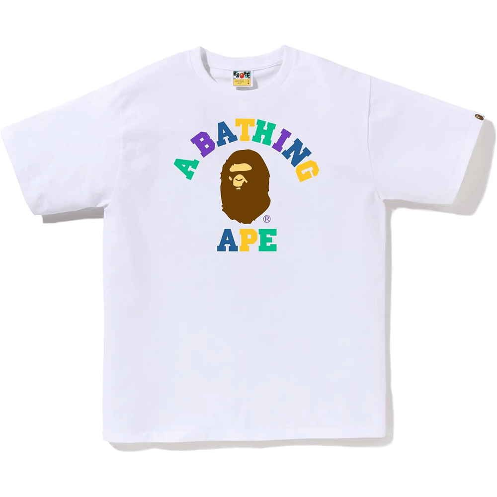 Pánske Tričko BAPE Colors College, Biele