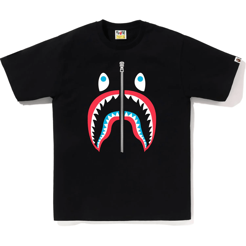 Bape Mens Colors Shark Head T-shirt Negru