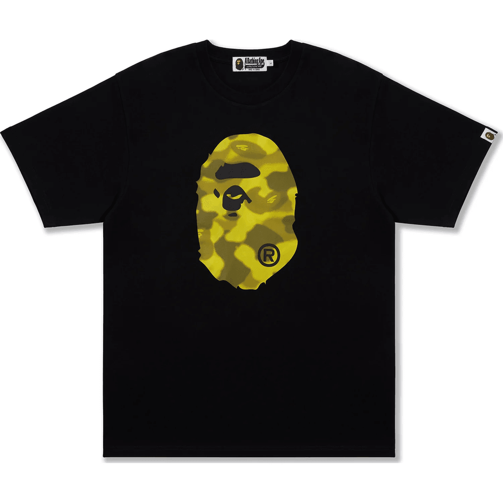 Bape Radiation Camo Big Ape Head Tee Moška črna Majica