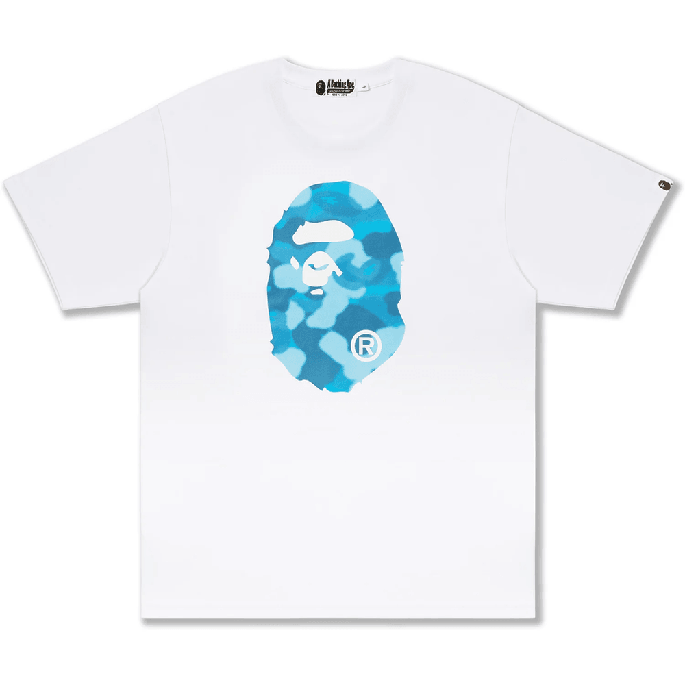 Bape Radiation Camo Majica Z Veliko Opičjo Glavo, Moška, Bela