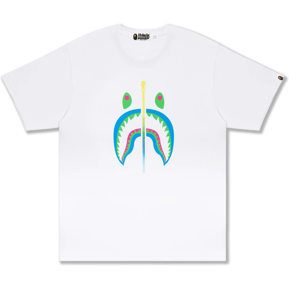 Bape COLORS SHARK TEE MENS White