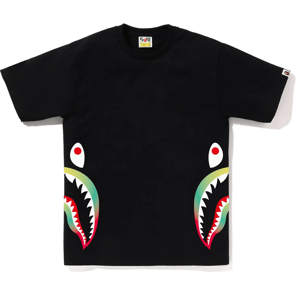 Bape Gradation Side Shark Tee Męska Czarna