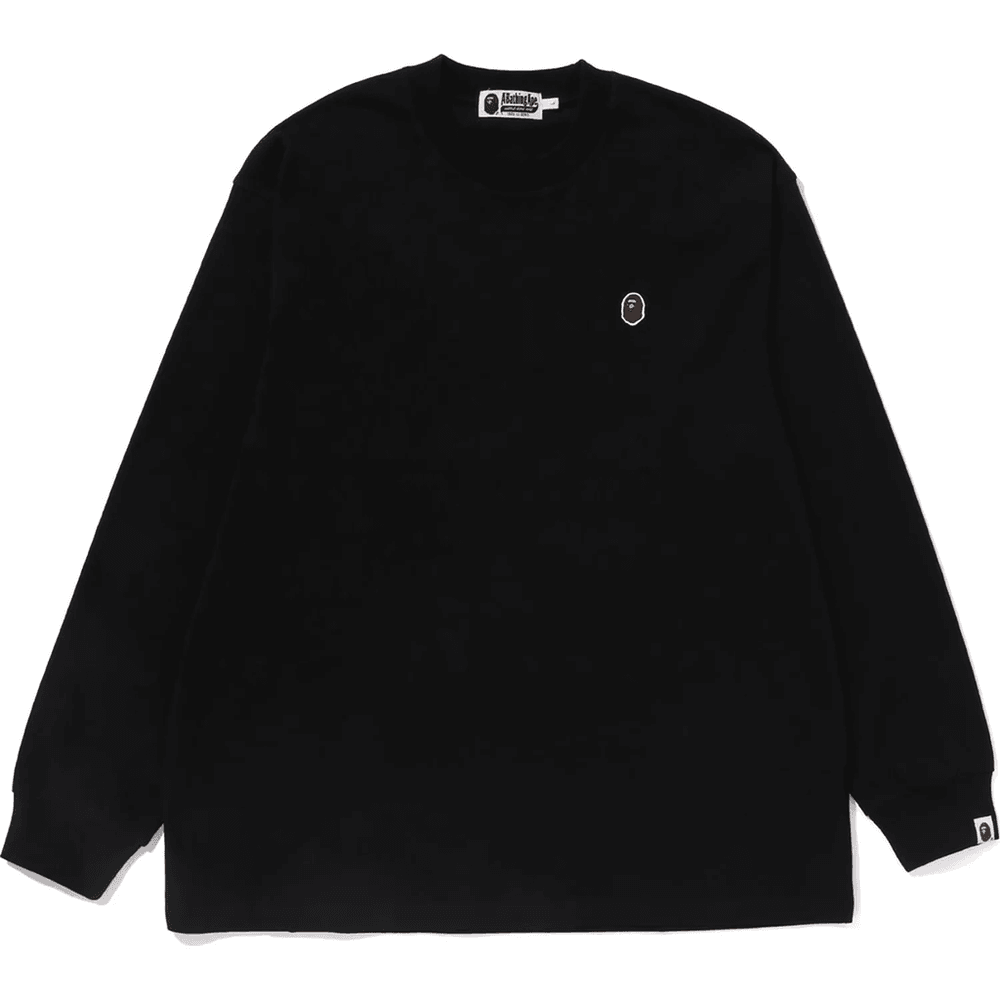 Bape Ape Head One Point L/s Tee Pánske čierne