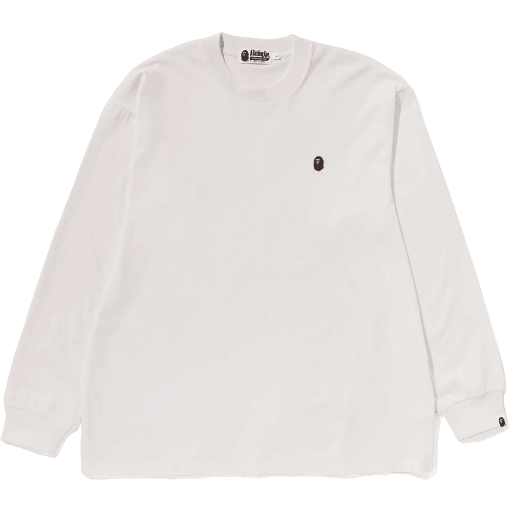 Bape Ape Head One Point L/s Tee Pánske Sivé