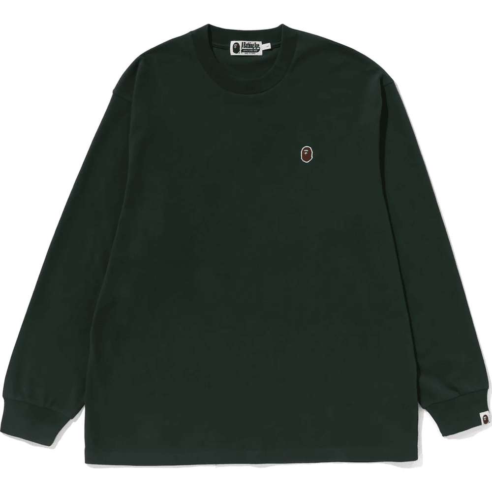 Bape Ape Head One Point L/s Tee Pánske Zelené