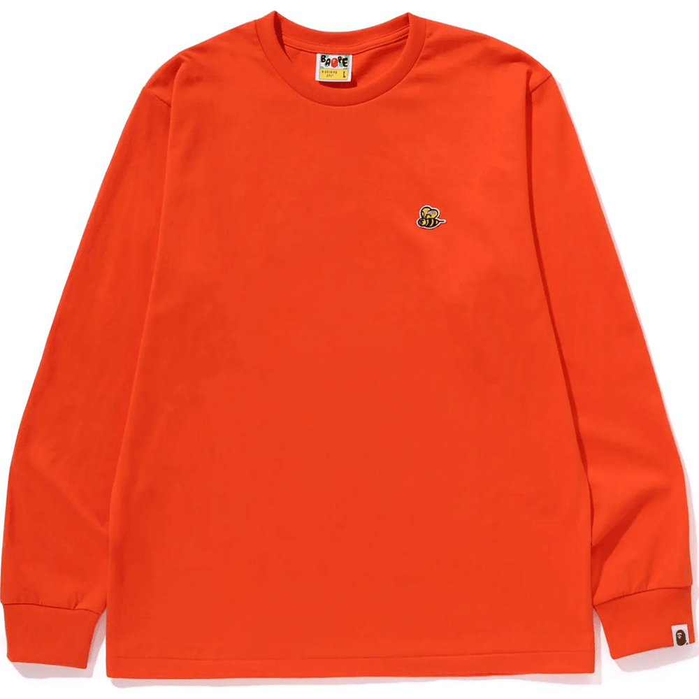Bape Bee One Point L/s Tee Pánske Oranžové