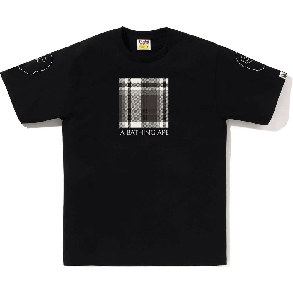 Tricou Bape Check Box, Negru, Bărbați