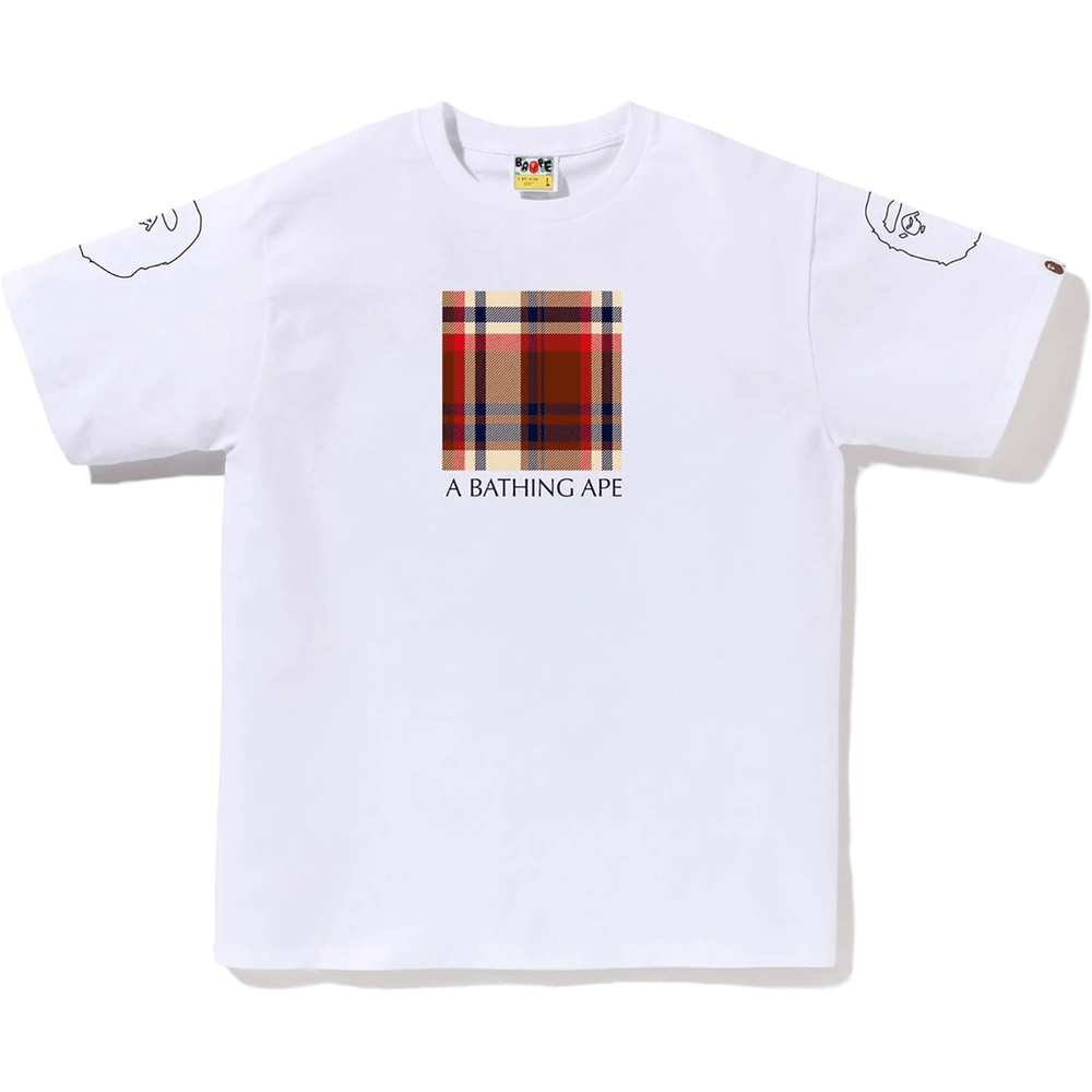 Koszulka Męska Bape Check Box Tee Biała