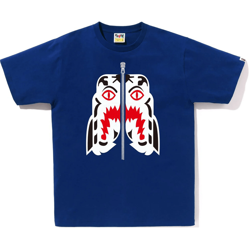 Tricou Bape White Tiger Pentru Bărbați, Albastru