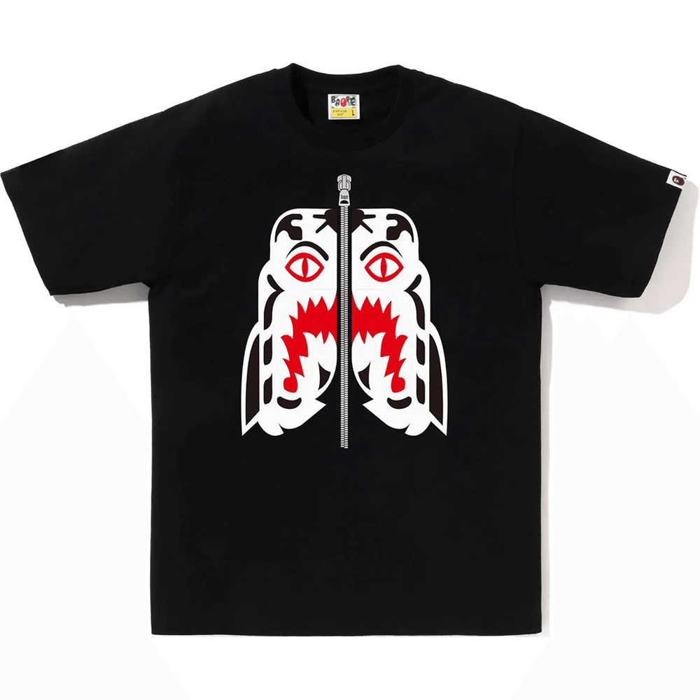 Tricou Bape White Tiger Pentru Bărbați, Negru