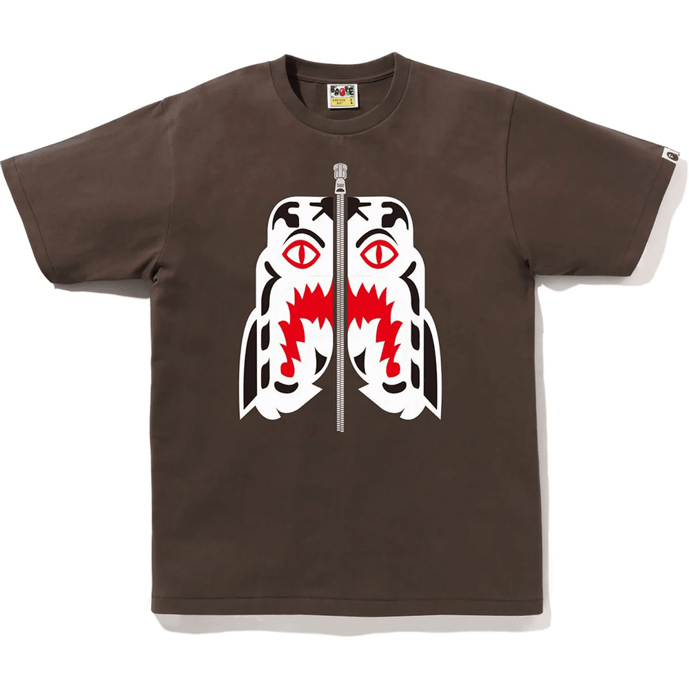 Koszulka BAPE White Tiger Męska Brązowa