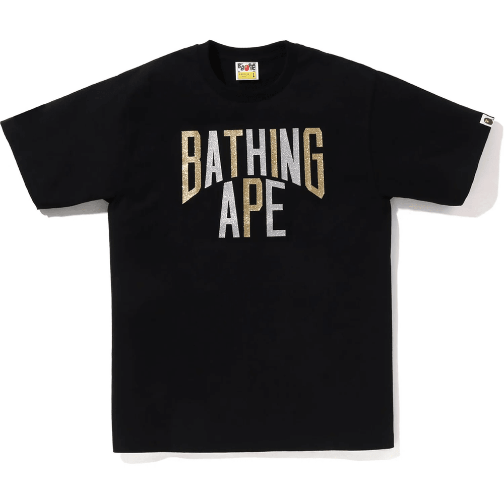 Koszulka Męska Bape Glitter Nyc Logo Tee Czarna
