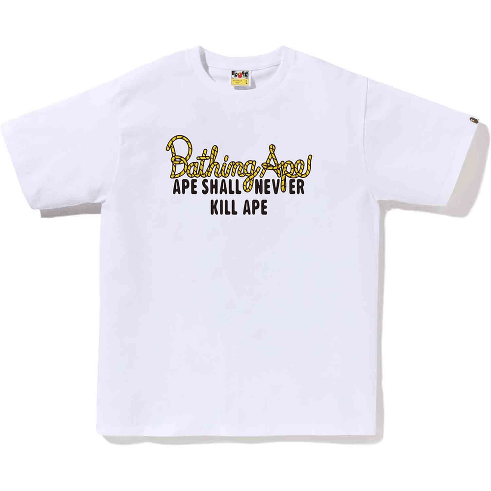 Bape Champion Logo T-särk M C Meestele Valge