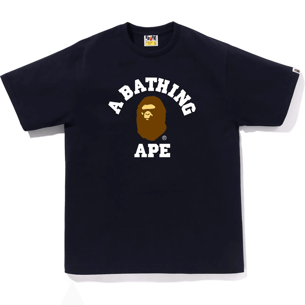 Bape COLLEGE TEE MENS Navy