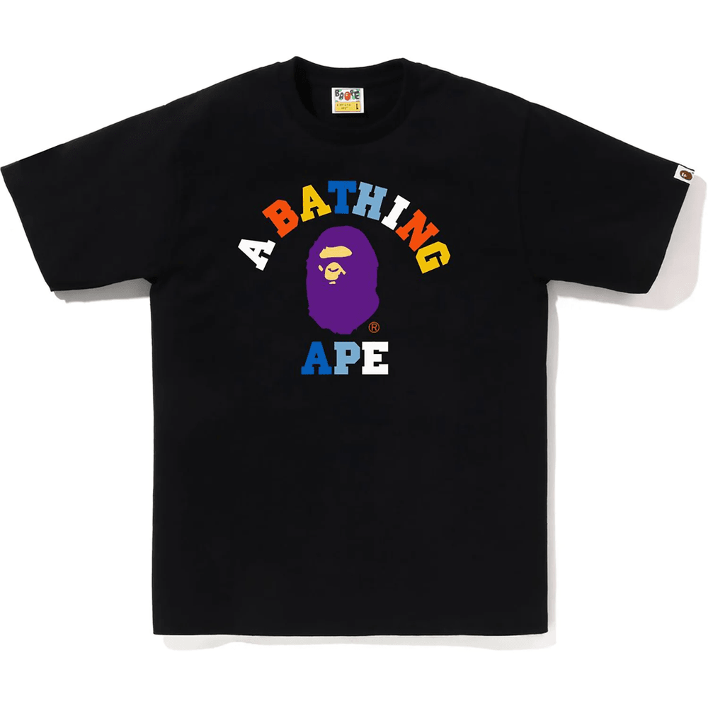 Bape Colors College T-skjorte Herre Svart
