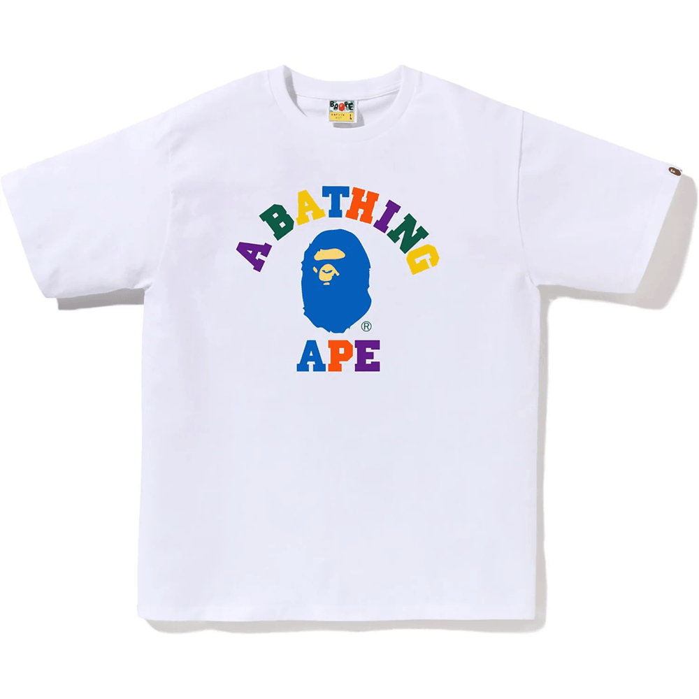 Bape Colors College Tee Herr Vit