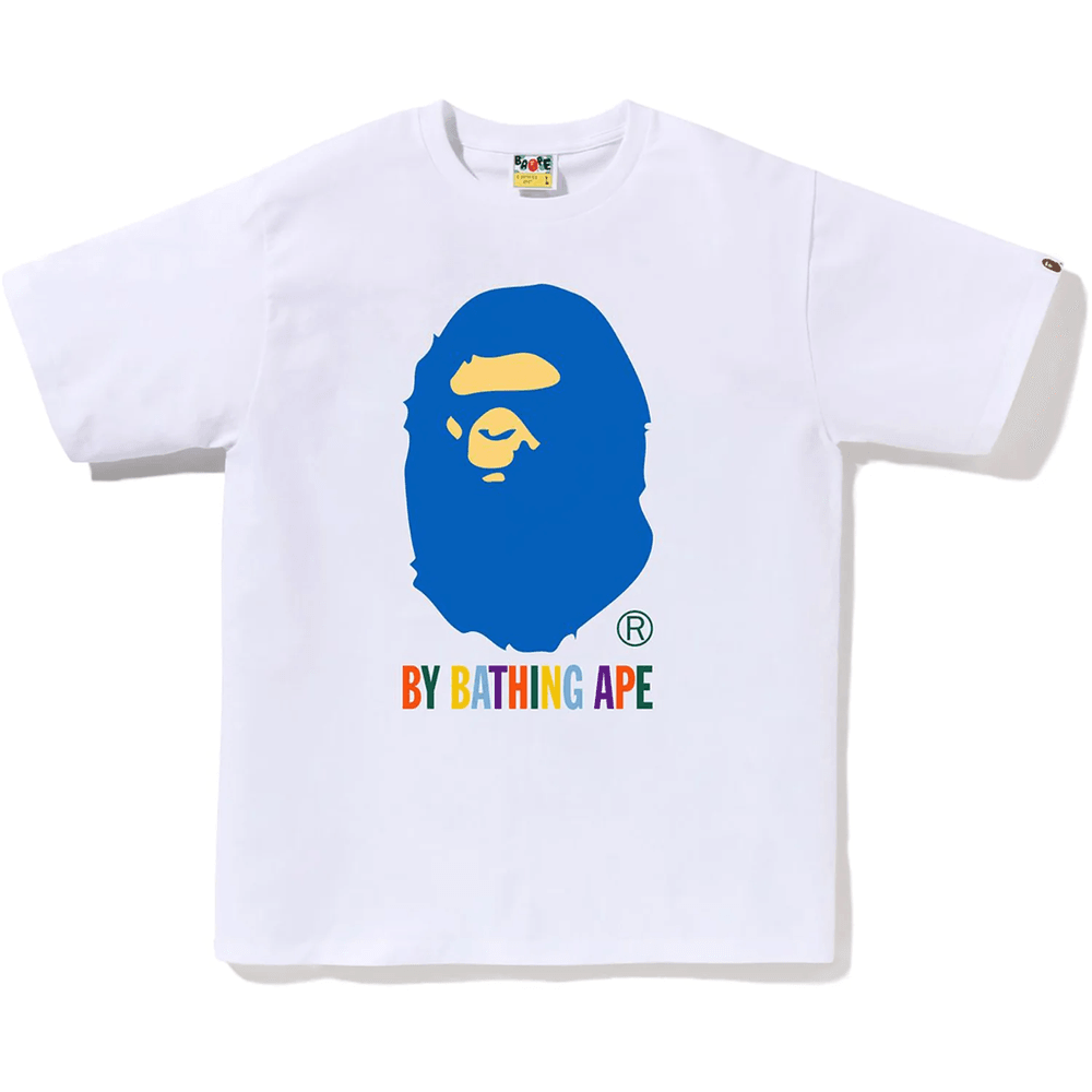 Bape Herre Farger Av Bathing Ape T-skjorte Hvit
