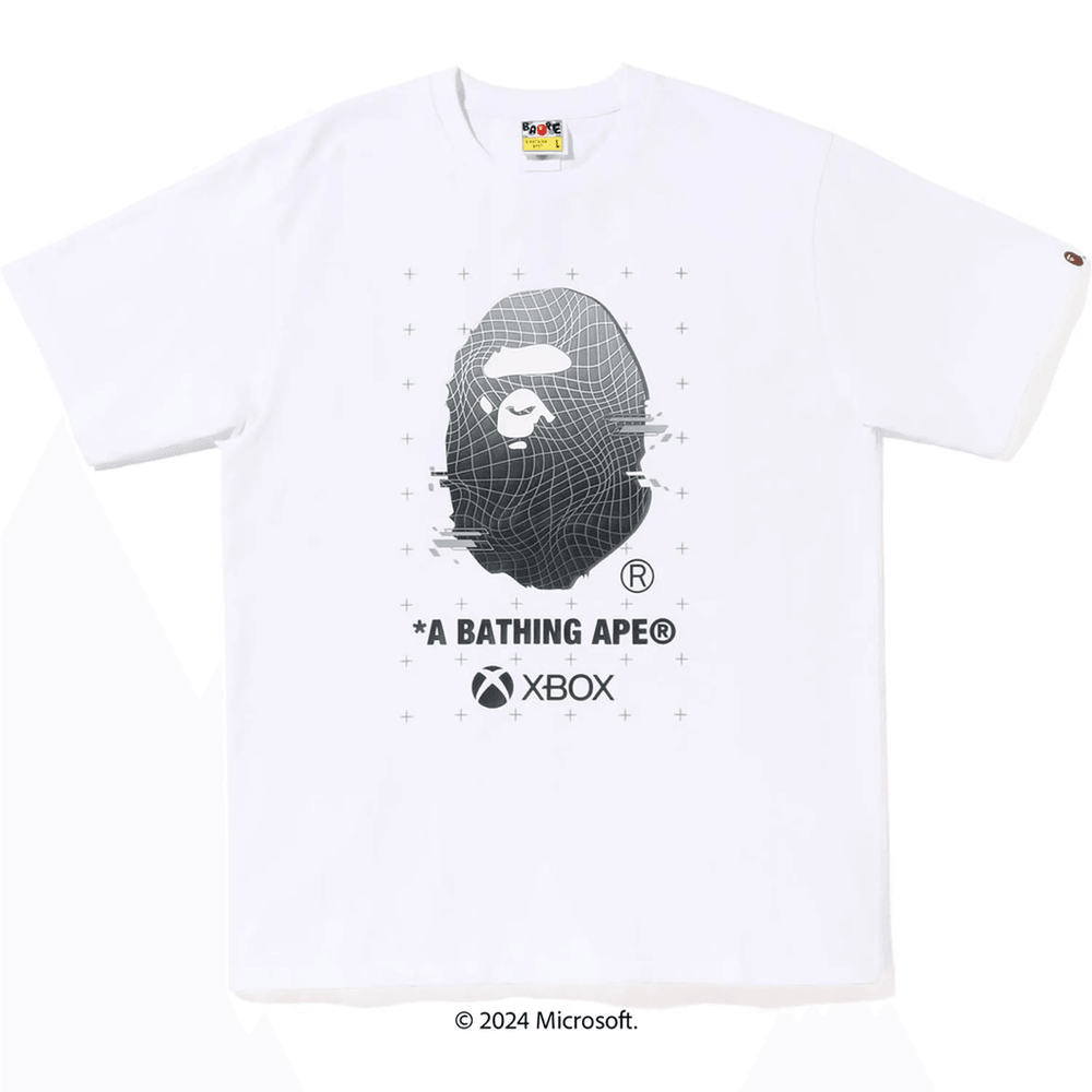 BAPE X XBOX APE HEAD TEE #2 MENS White