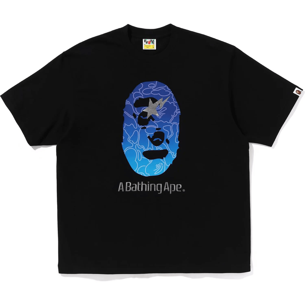 Bape LINE CAMO APE HEAD RELAXED FIT TEE MENS Black