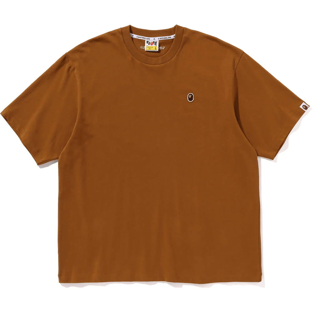 BAPE MENS ONE POINT RELAXED FIT TEE Brown
