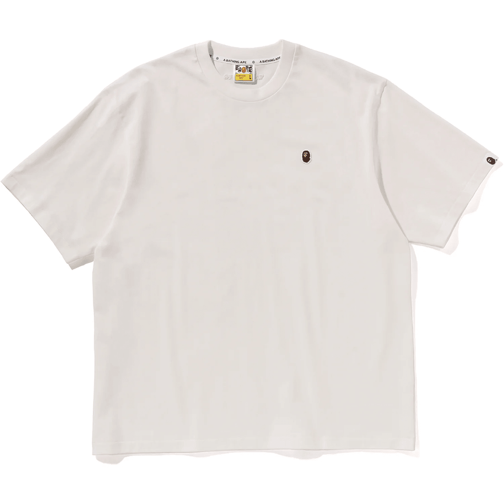 BAPE MENS ONE POINT RELAXED FIT TEE Ivory
