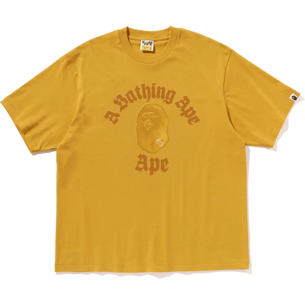 Bape GOTHIC COLLEGE RELAXED FIT TEE MENS Yellow