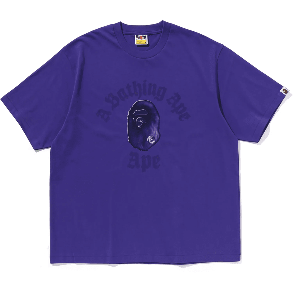 Bape GOTHIC COLLEGE RELAXED FIT TEE MENS Purple
