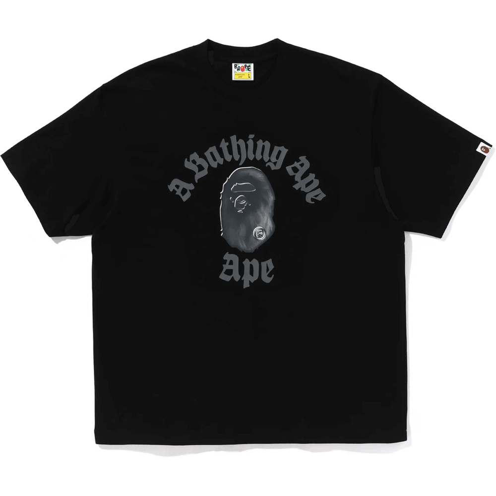 Bape GOTHIC COLLEGE RELAXED FIT TEE MENS Black