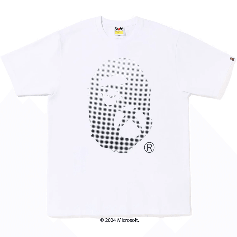 Футболка BAPE X Xbox с головой обезьяны №1, мужская, белая