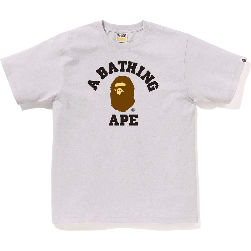Bape COLLEGE TEE MENS Gray