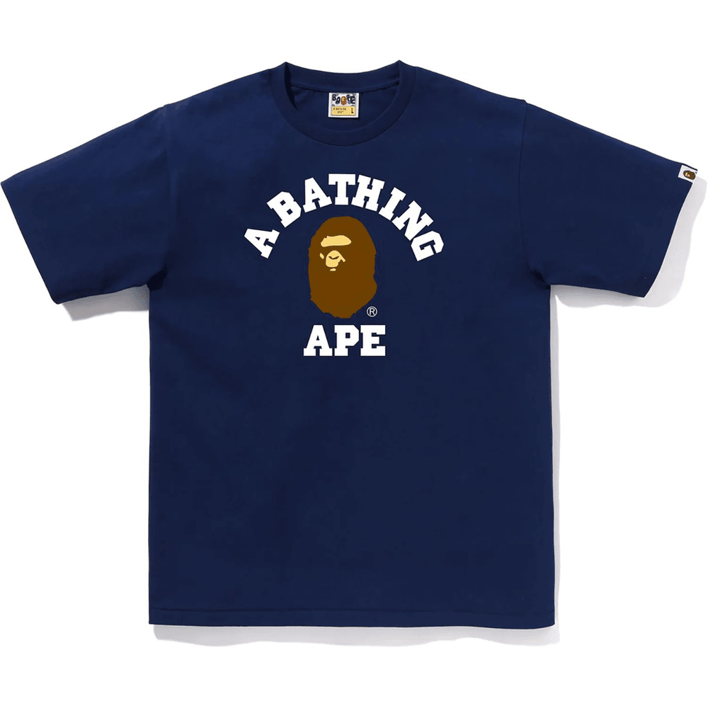 Bape COLLEGE TEE MENS Navy