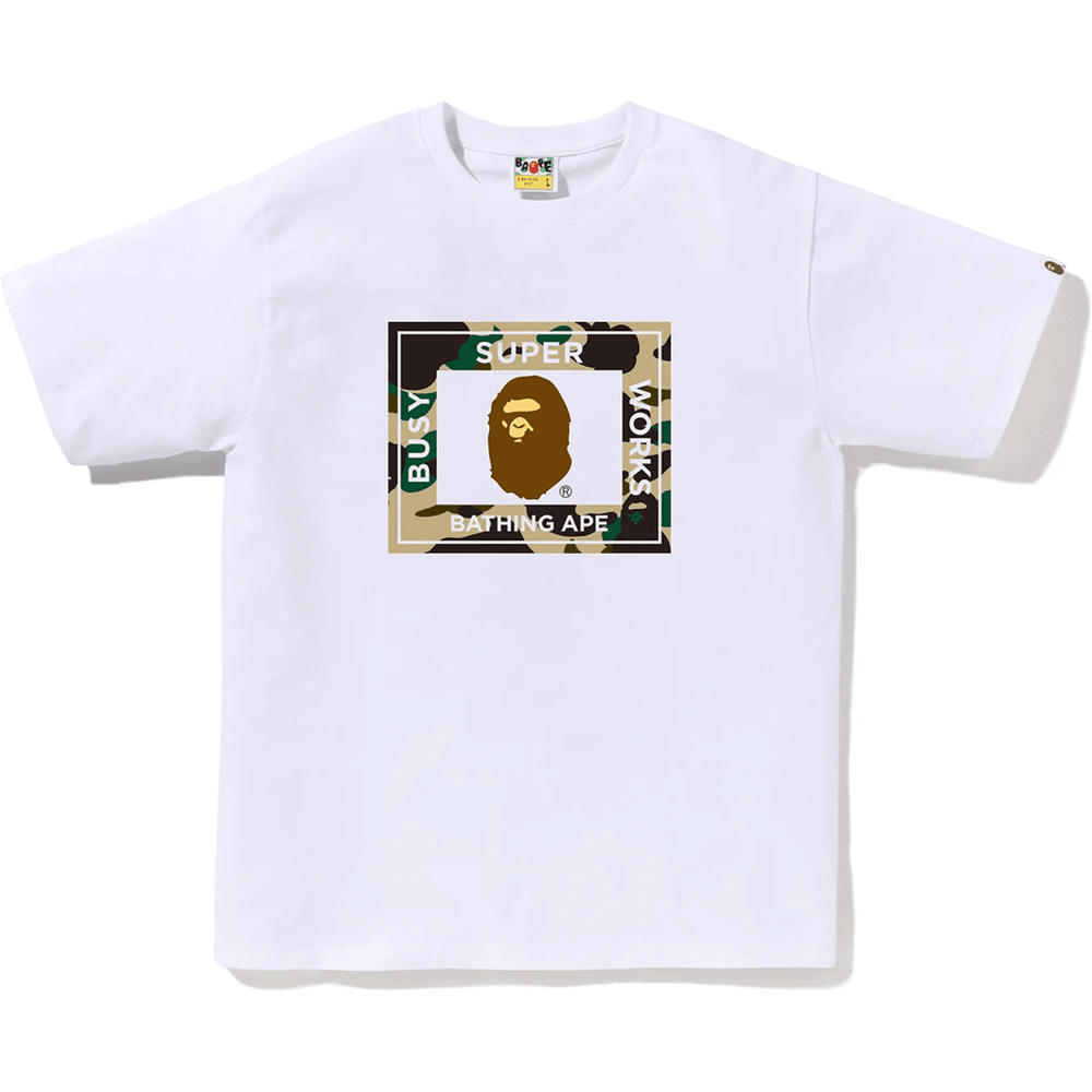 Bape 1ST CAMO SUPER BUSY WORKS TEE MENS White