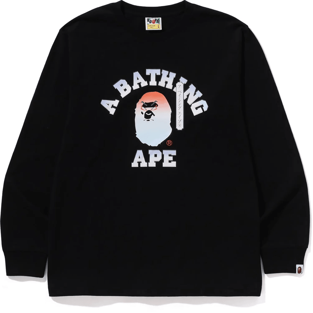Bape KABUKI HEAD LS TEE MENS Black