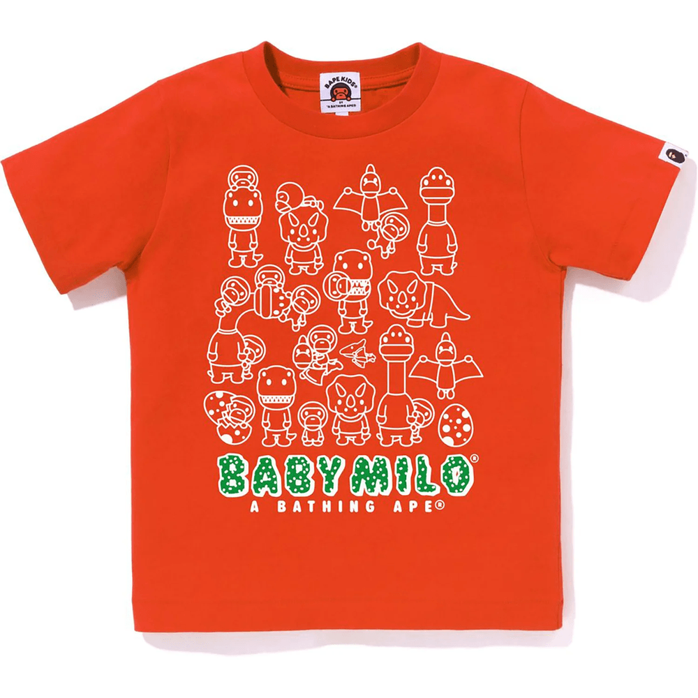 Bape BABY MILO DINOSAURS TEE KIDS Orange