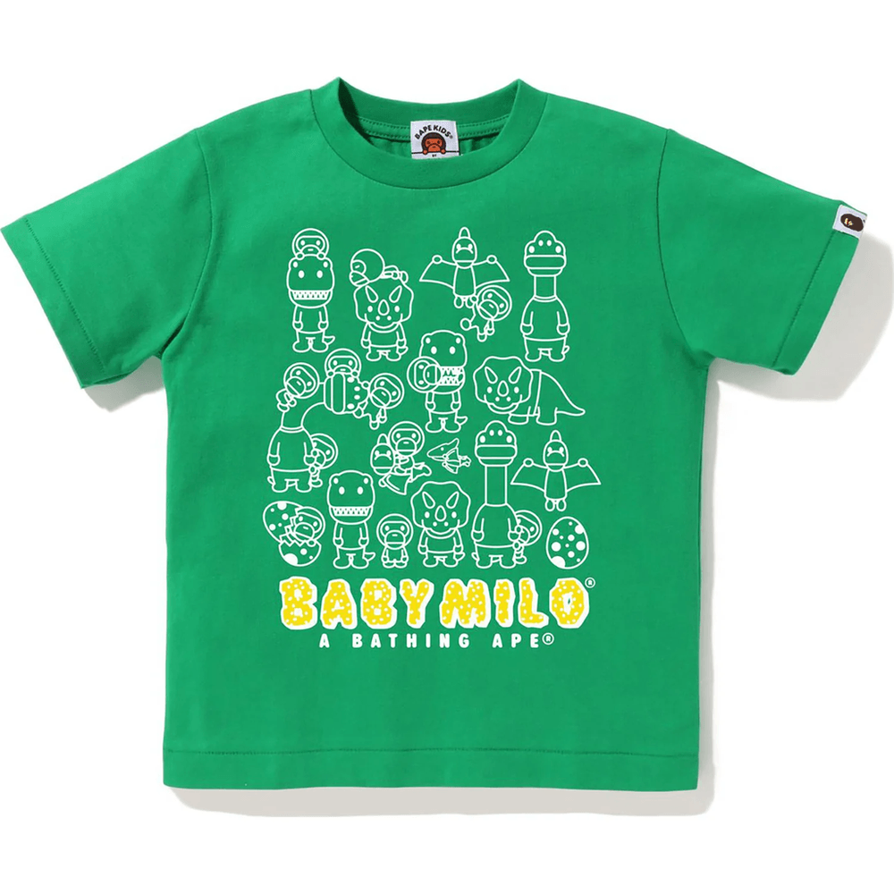 Bape BABY MILO DINOSAURS TEE KIDS Green