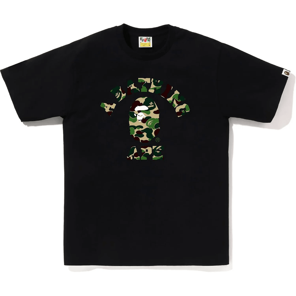 Bape Abc Camo College T-skjorte Herre Svart X Grønn