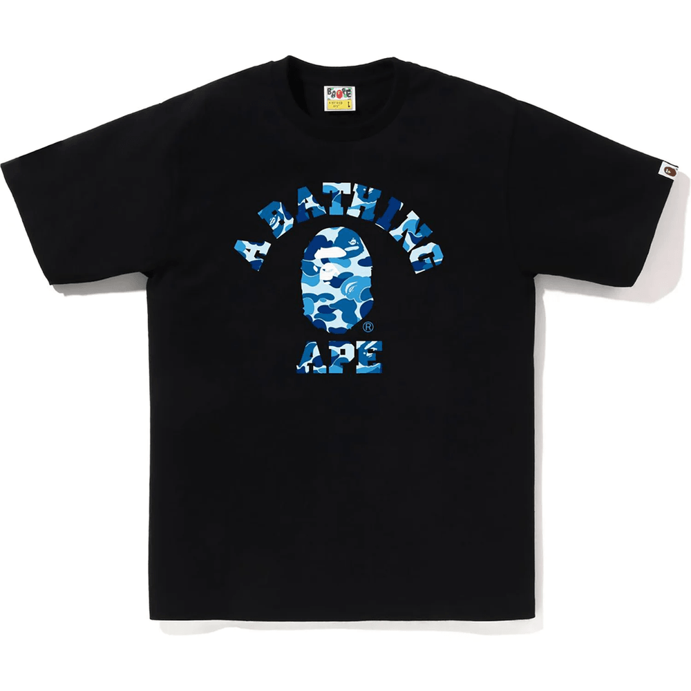 Bape Abc Camo College T-skjorte Herre Svart X Blå