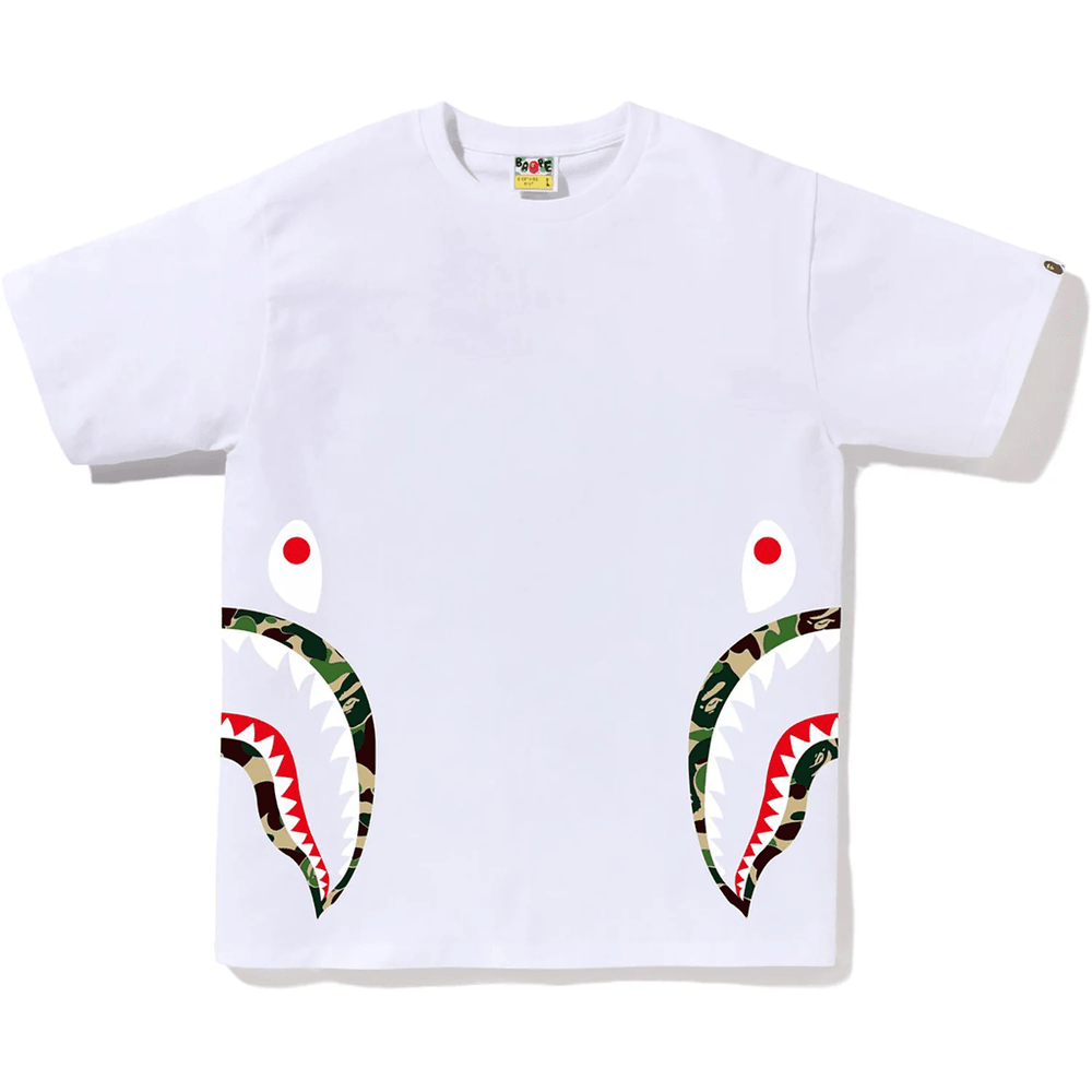 Bape Abc Camo Side Shark Majica Muška Bela X Zelena