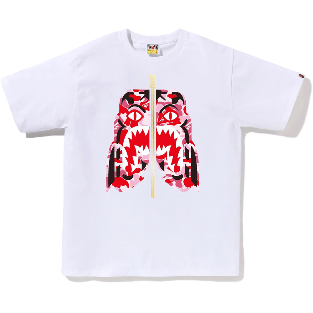 BAPE ABC Camo Tiger Majica Muška Bela X Roze