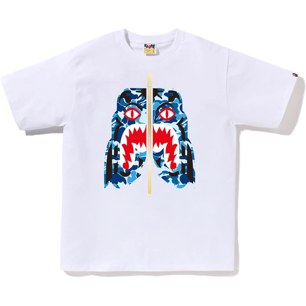 Bape Abc Camo Tiger Majica Muška Bela X Plava