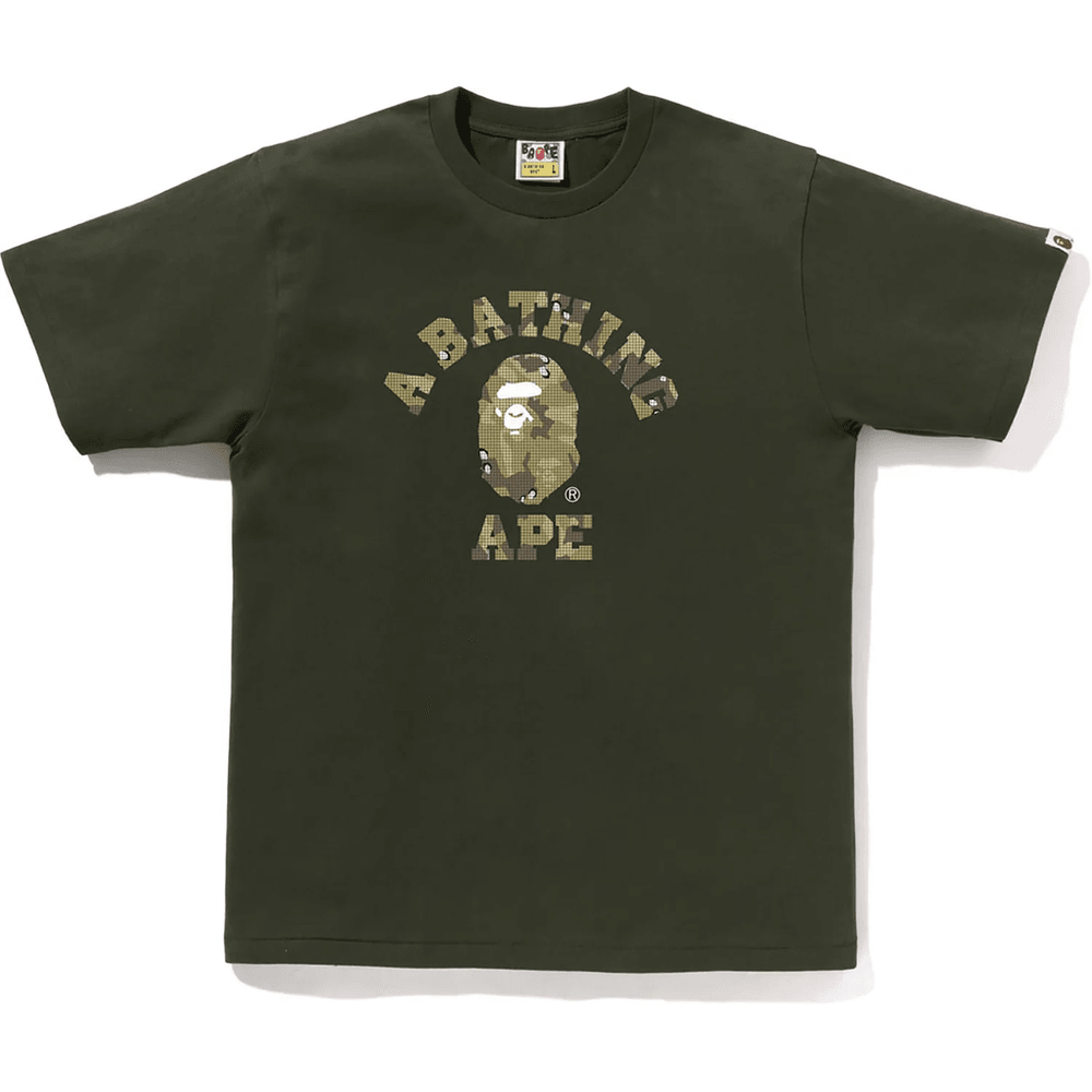 Bape Bitmap College Majica Muška Maslinasto Zelena