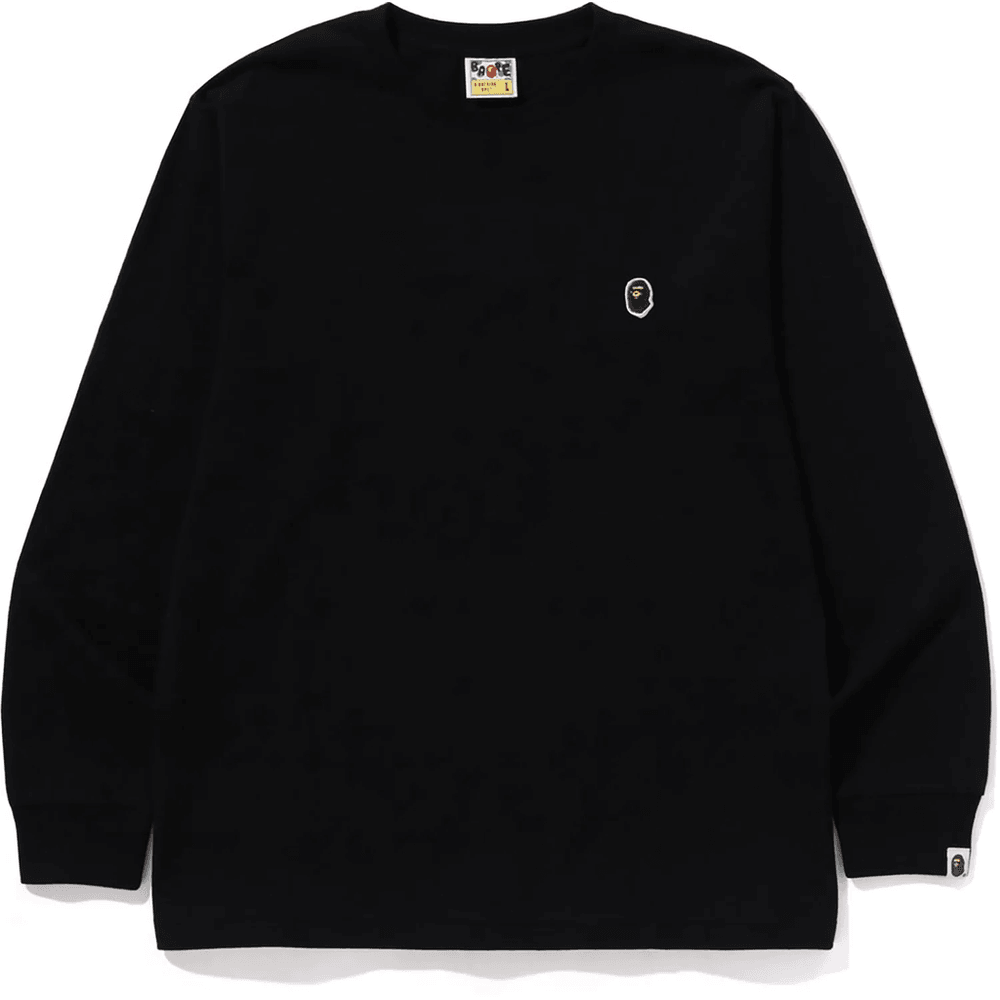 Bape One Point Ls Tee Moška črna