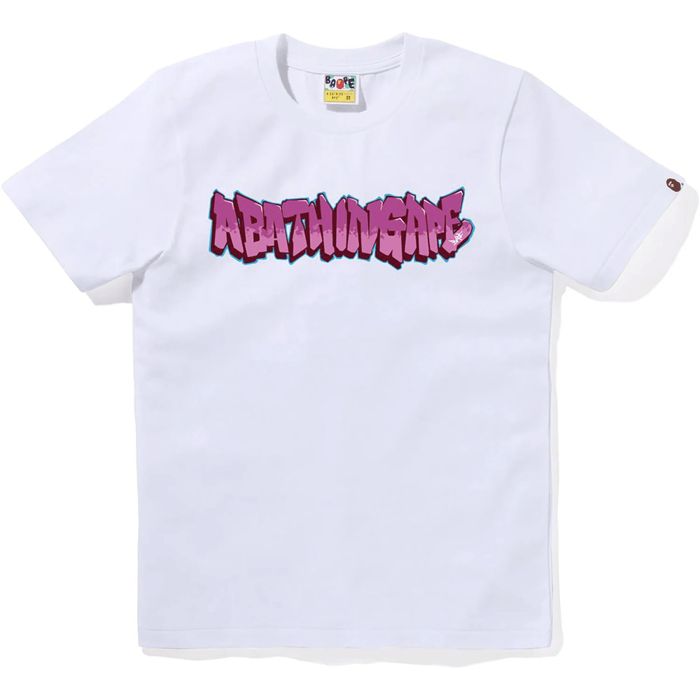 BAPE A Bathing Ape Graffiti T-skjorte Dame Hvit
