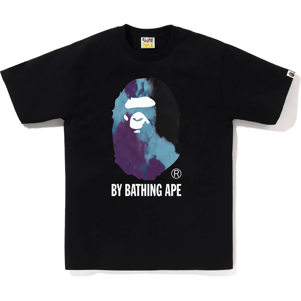 Bape Tie Dye By Bathing Ape T-skjorte Herre Svart X Svart