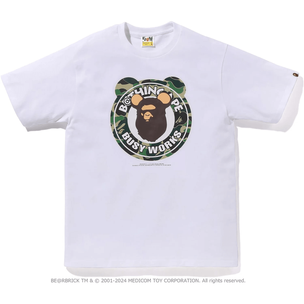 Bape X Medicom Toy - Abc Camo Be@r Milo On Bape Tee Pánske Biele