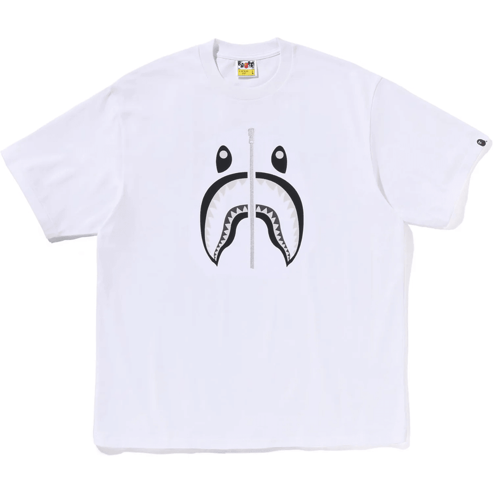Pánske Biele Tričko Bape Shark #1